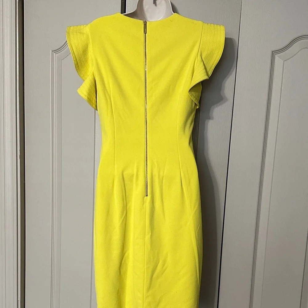 Calvin Klein Elegant Yellow Dress Size 8